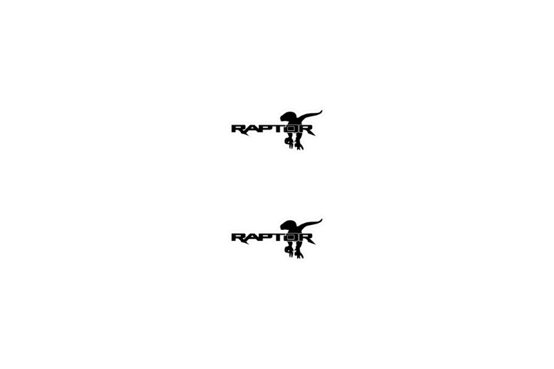 Ford Bronco Emblem & Badge Set - Grille and Tailgate Raptor logo Ford emblems decoinfabric BLACK