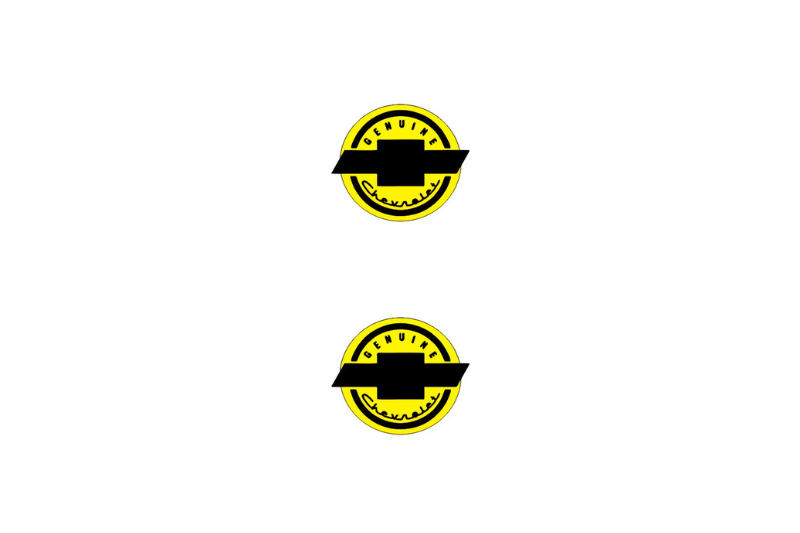 Chevrolet Emblem & Badge Set - Grille and Tailgate Chevrolet Genuine logo Chevrolet emblems decoinfabric YELLOW