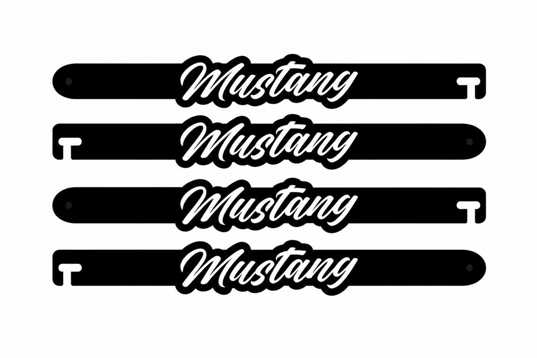 Custom Car Show Door Props Mustang (type 1) Logo Stainless Steel