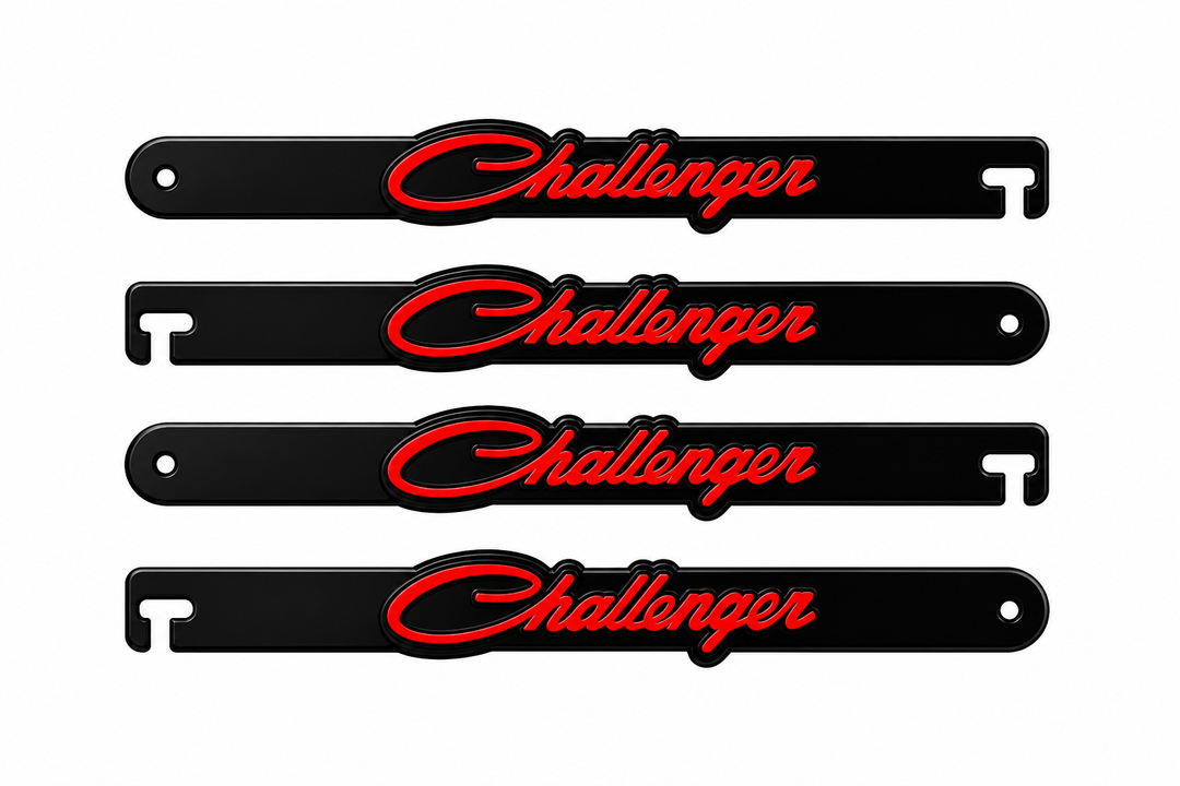 Custom Car Show Door Props Challenger Logo Stainless Steel