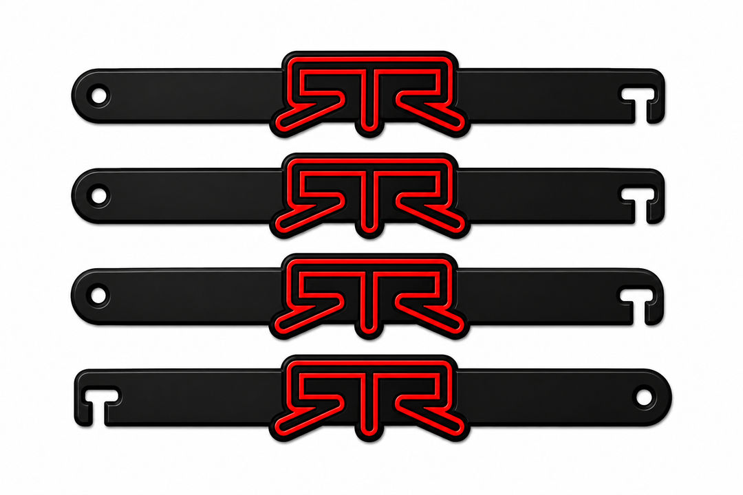 Custom Car Show Door Props RTR Logo Stainless Steel