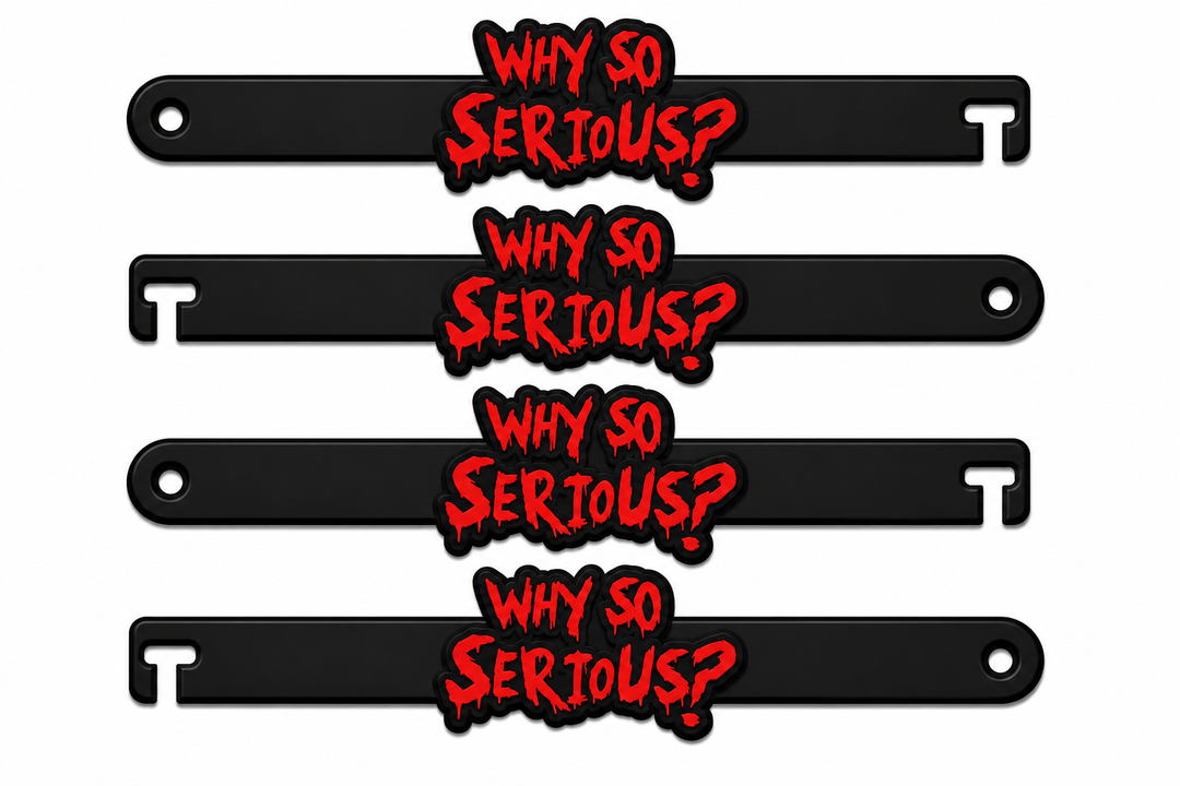 Custom Car Show Door Props "Why so serious?" Logo Stainless Steel