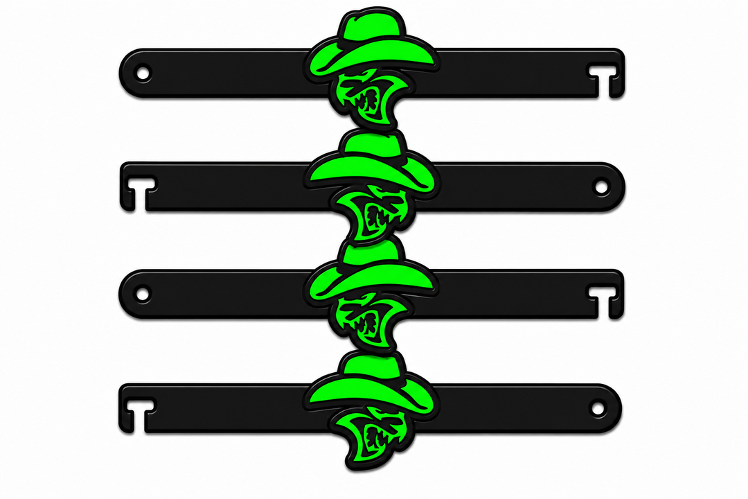 Custom Car Show Door Props Hellcat Cowboy Logo Stainless Steel