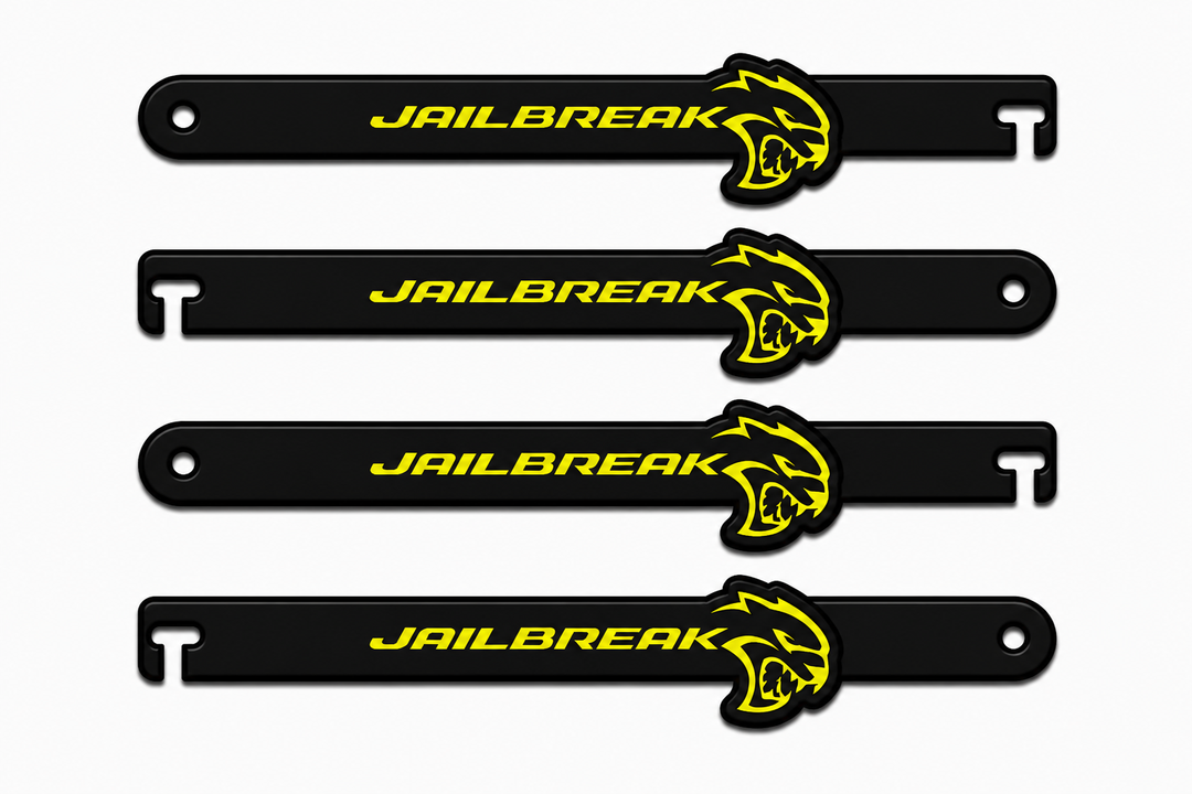 Custom Car Show Door Props Jailbreak Hellcat Logo Stainless Steel