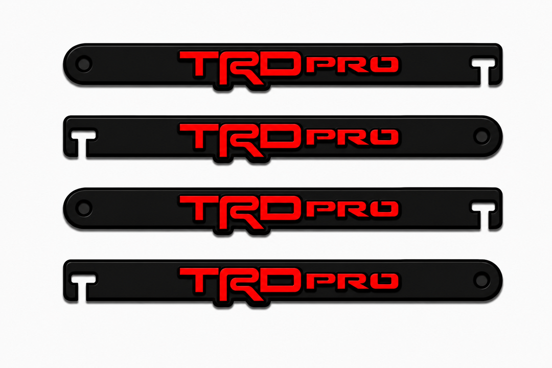Custom Car Show Door Props TRDpro Logo Stainless Steel