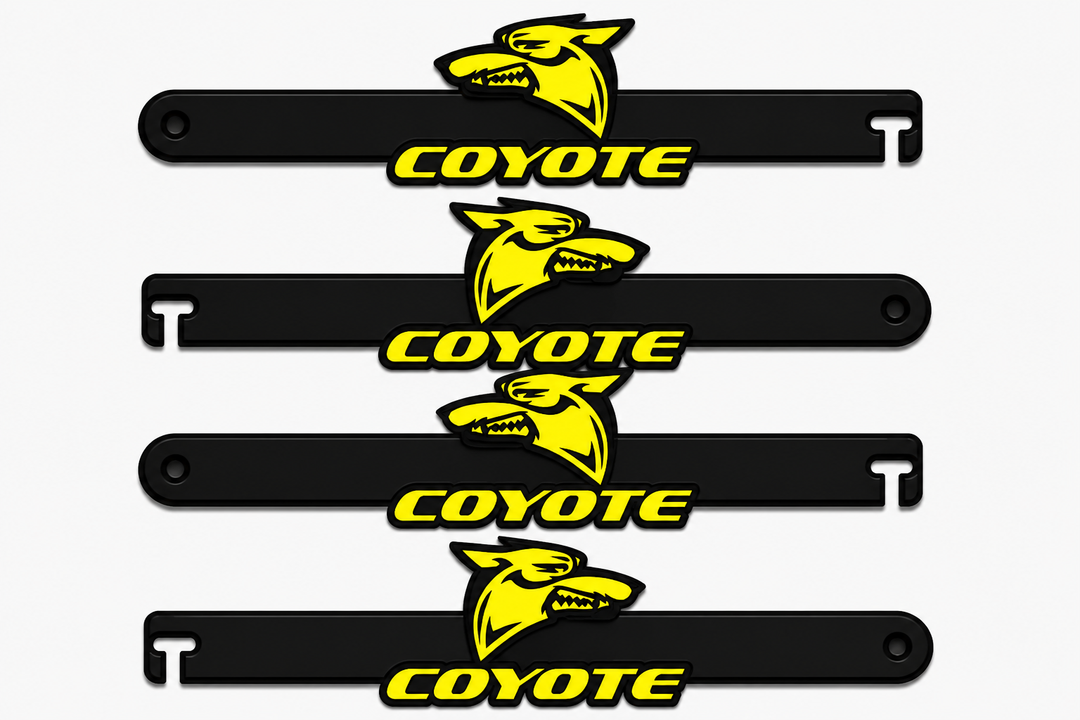 Custom Car Show Door Props Coyote (type 1) Logo Stainless Steel