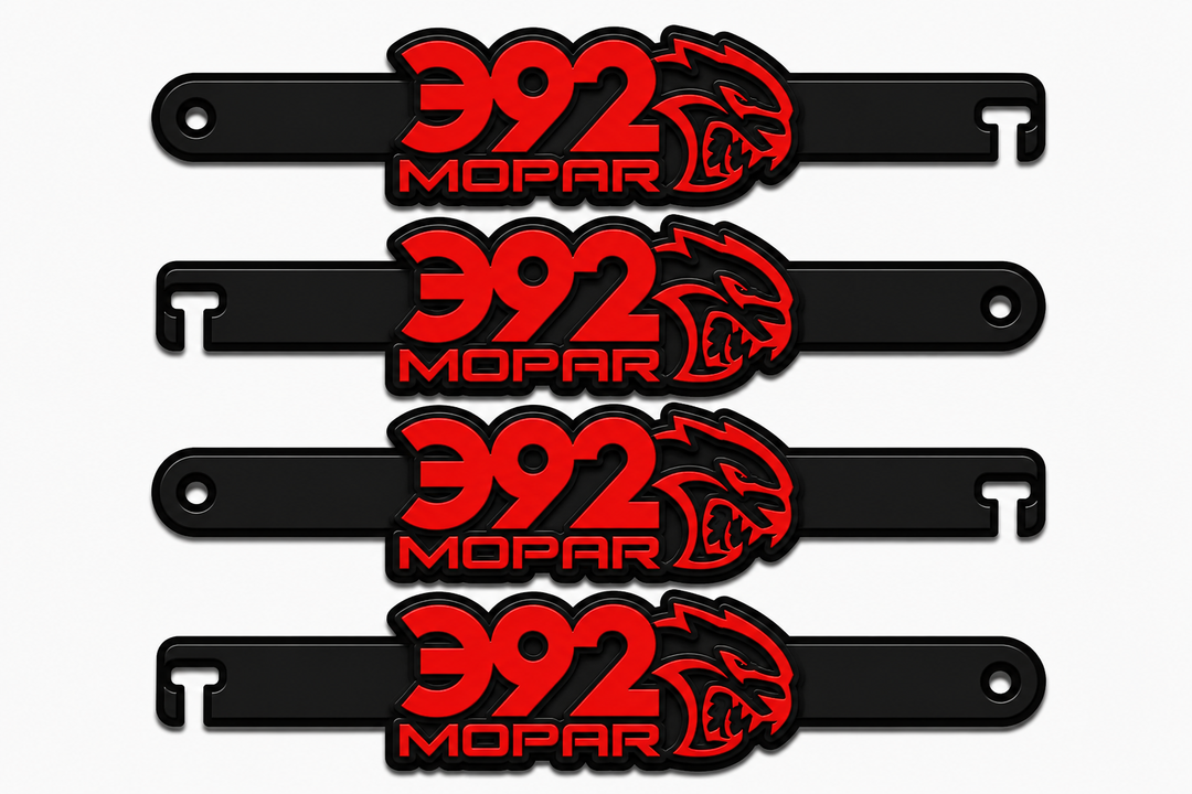 Custom Car Show Door Props 392 Mopar Hellcat Logo Stainless Steel