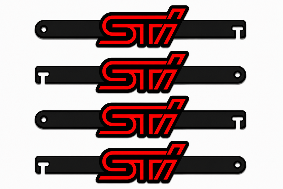 Custom Car Show Door Props STI Logo Stainless Steel Car Show Stainless Steel Door Props decoinfabric