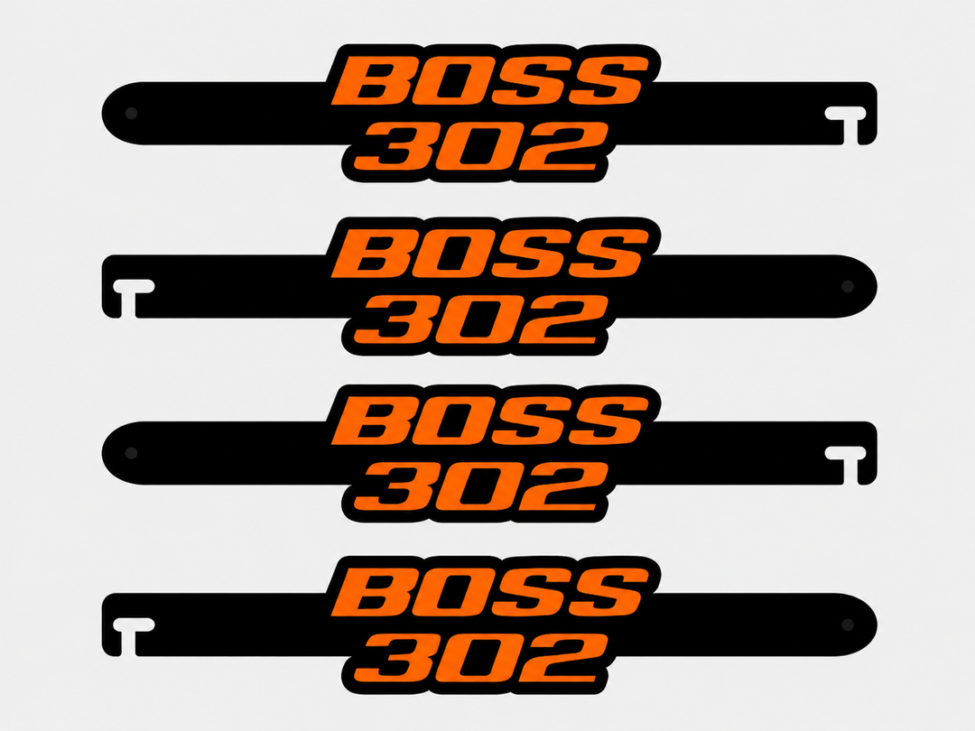 Custom Car Show Door Props Boss 302 Logo Stainless Steel