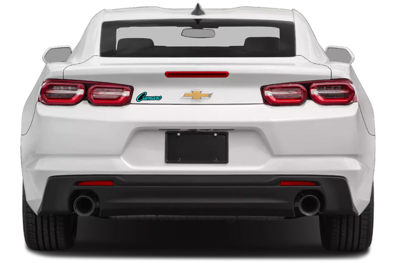 Chevrolet Camaro tailgate trunk rear emblem with Camaro logo Chevrolet emblems decoinfabric