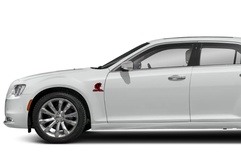 Chrysler Emblem & Badges set with Hellcat 6.4L logo Chrysler emblems decoinfabric