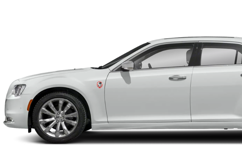 Chrysler emblem for fenders with Mopar Skull logo (Type 4) Chrysler emblems decoinfabric