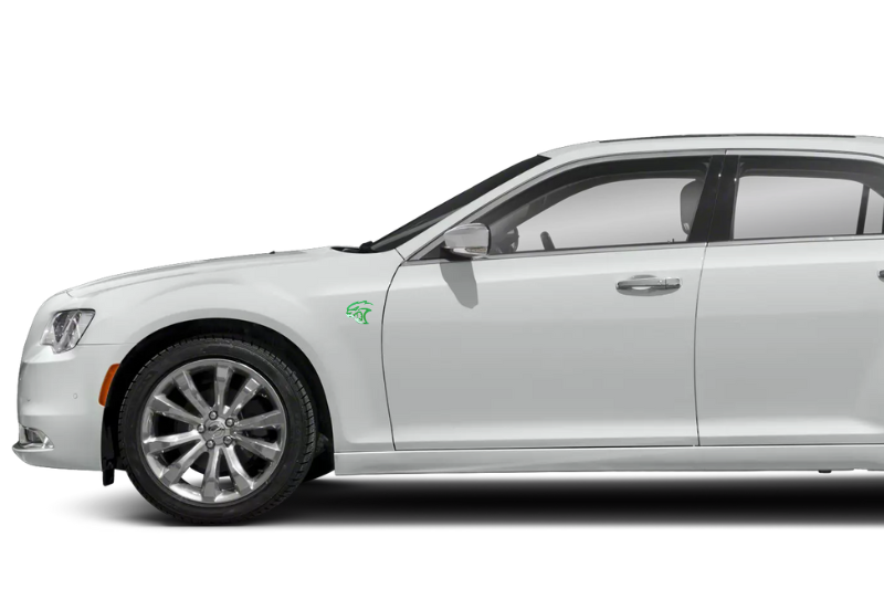 Chrysler Emblem & Badges set with Hellcat logo (Type 3) Chrysler emblems decoinfabric