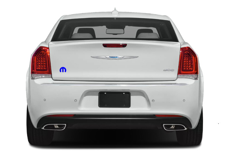Chrysler tailgate trunk rear emblem with Mopar logo (Type Mono) Chrysler emblems decoinfabric