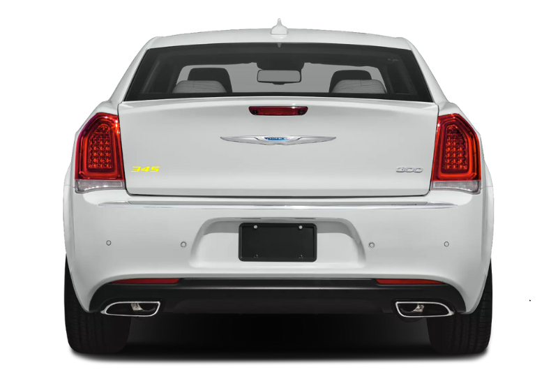 Chrysler tailgate trunk rear emblem with 345 logo (Type Mono) (type 2) Chrysler emblems decoinfabric