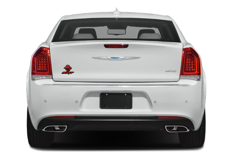 Chrysler tailgate trunk rear emblem with Cowboy SRT logo Chrysler emblems decoinfabric