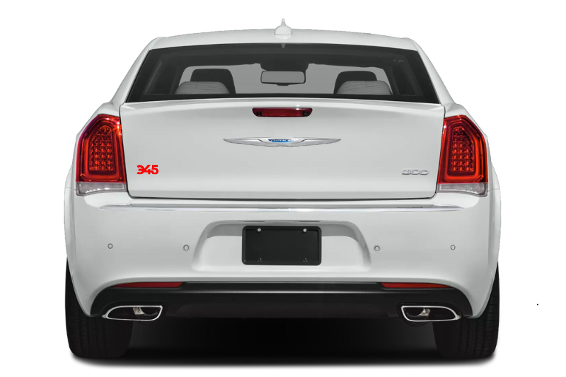Chrysler tailgate trunk rear emblem with 345 logo (Type Mono) Chrysler emblems decoinfabric