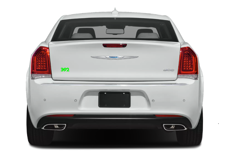 Chrysler tailgate trunk rear emblem with 392 logo (Type Mono) (type 2) Chrysler emblems decoinfabric