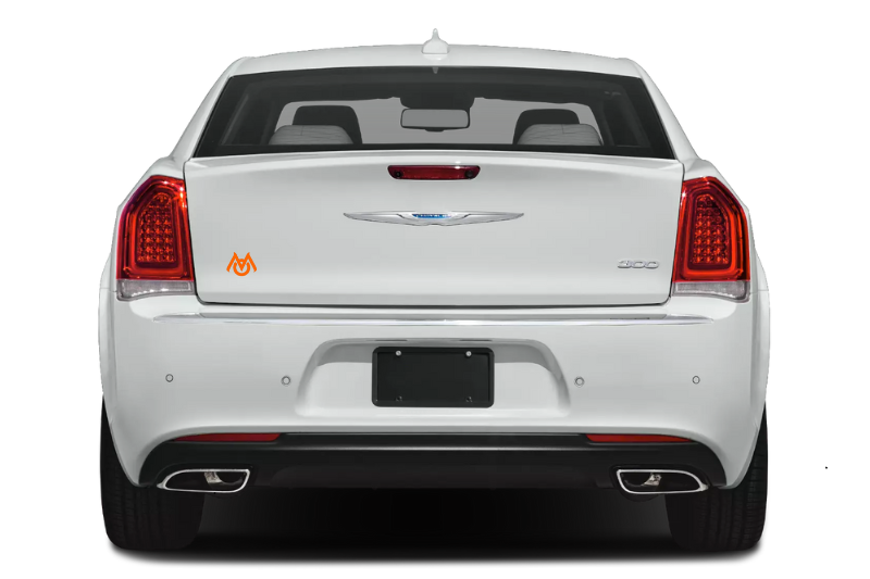 Chrysler tailgate trunk rear emblem with Mopar logo (Type Mono) (type 2) Chrysler emblems decoinfabric