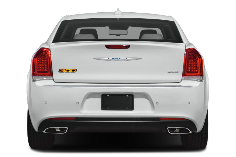 Chrysler tailgate trunk rear emblem with 300 Fire logo Chrysler emblems decoinfabric