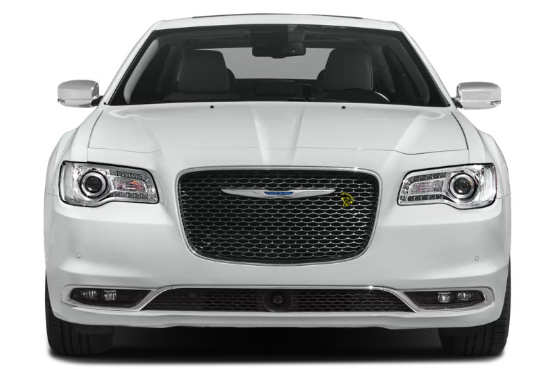 Chrysler Emblem & Badge Set - Grille and Tailgate Hellcat logo Chrysler emblems decoinfabric YELLOW