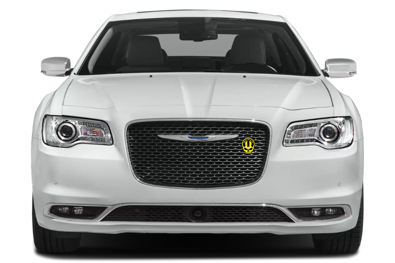 Chrysler Emblem & Badge Set - Grille and Tailgate Mopar Skull logo (Type 12) Chrysler emblems decoinfabric YELLOW