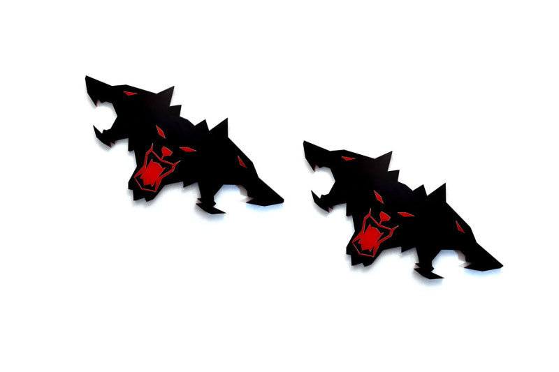 Tesla Cybertruck emblem for fenders with Cyberbeast logo Tesla emblems decoinfabric