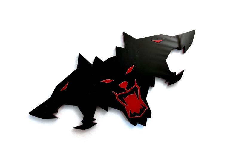 Tesla Cybertruck radiator grille emblem with Cyberbeast logo Tesla emblems decoinfabric