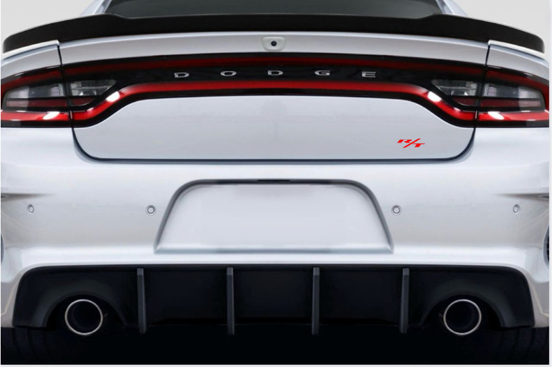 Dodge tailgate trunk rear emblem with R/T logo (Type Mono) Dodge emblems decoinfabric