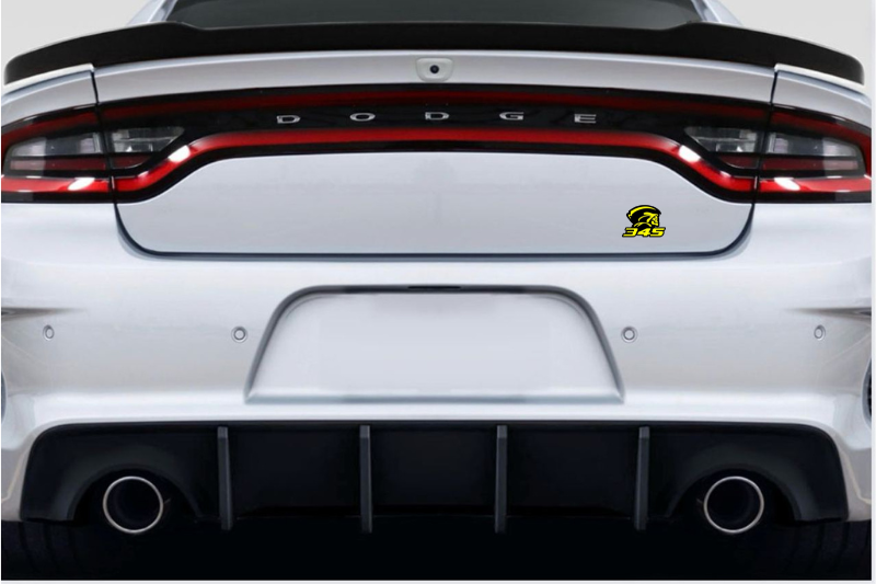 Dodge tailgate trunk rear emblem with Reaper 345 logo Dodge emblems decoinfabric