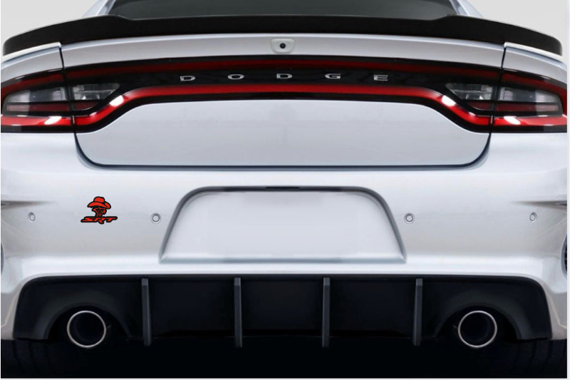 Dodge tailgate trunk rear emblem with Cowboy SRT logo Dodge emblems decoinfabric