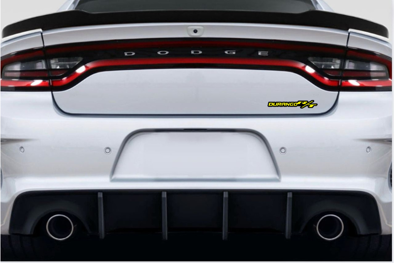 Dodge tailgate trunk rear emblem with Durango R/T logo Dodge emblems decoinfabric