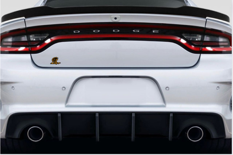 Dodge Emblem & Badge Set - Grille and Tailgate SRT Hellcat logo (Type 4) Dodge emblems decoinfabric YELLOW