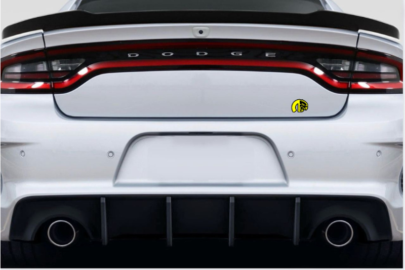 Dodge tailgate trunk rear emblem with Mopar Hellcat logo (Type 3) Dodge emblems decoinfabric