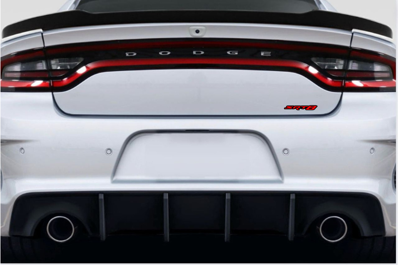 Dodge tailgate trunk rear emblem with SRT8 logo (Type 4) Dodge emblems decoinfabric