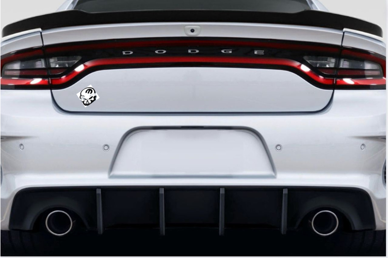 Dodge Emblem & Badge Set - Grille and Tailgate Mopar Skull logo (Type 3) Dodge emblems decoinfabric