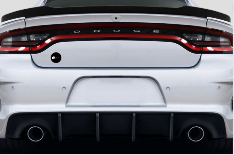 Dodge tailgate trunk rear emblem with Mopar 6.4L logo (Type 2) Dodge emblems decoinfabric