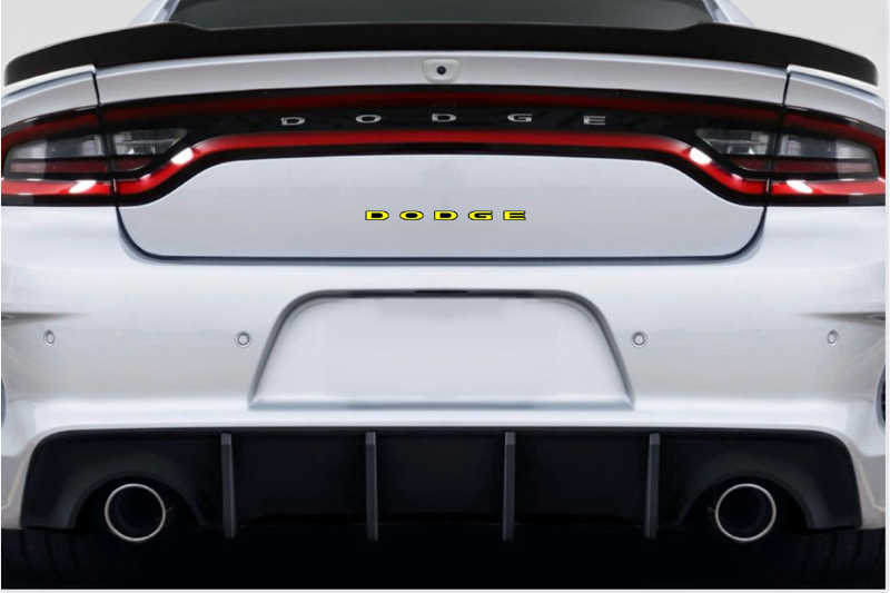 Dodge tailgate trunk rear emblem with Dodge logo (letters) Dodge emblems decoinfabric