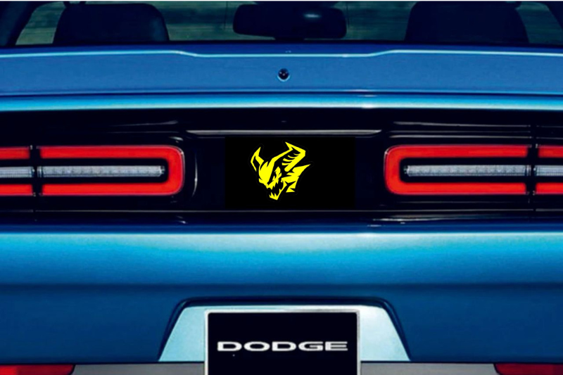 Dodge Challenger trunk rear emblem between tail lights with Demon logo (type 3) Dodge emblems decoinfabric