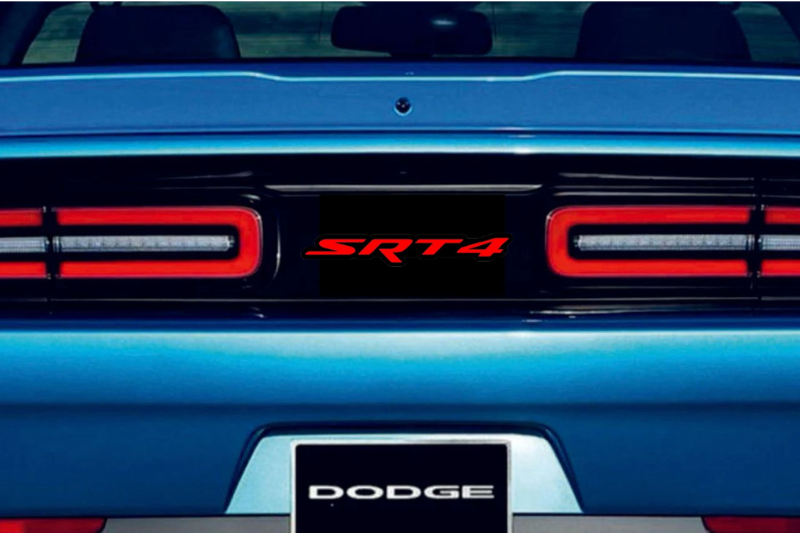 Dodge Challenger trunk rear emblem between tail lights with SRT4 logo