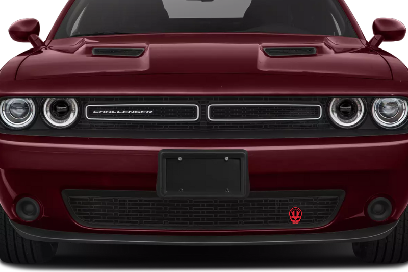 Dodge Emblem & Badge Set - Grille and Tailgate Mopar Skull logo (Type 13) Dodge emblems decoinfabric RED