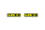 Mercedes G-Class emblem for fenders with G800 logo fender decoinfabric BLACK YELLOW