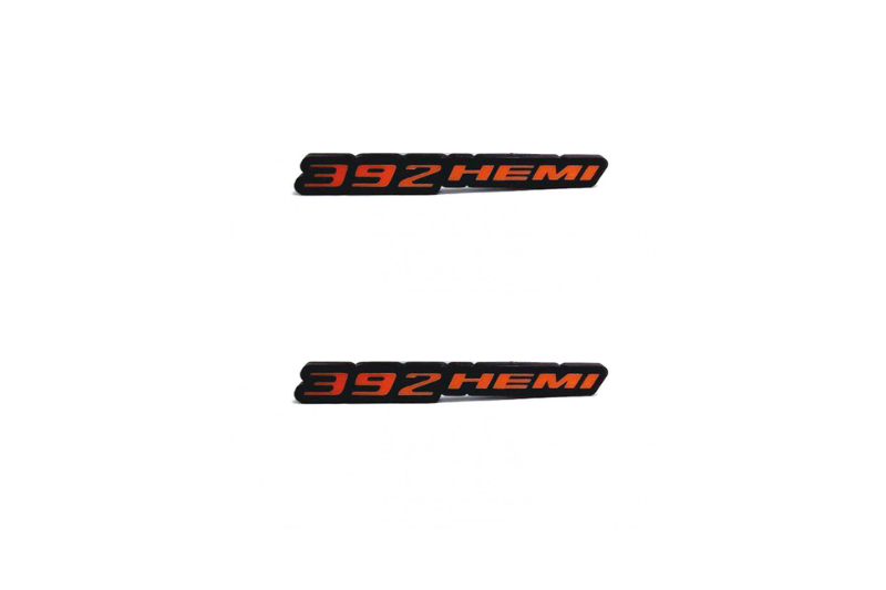 Dodge Emblem & Badge Set - Grille and Tailgate 392Hemi logo Dodge emblems decoinfabric ORANGE