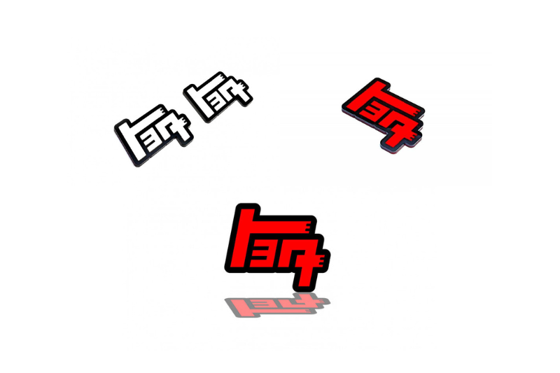 Toyota Emblem & Badges set with TEQ logo Toyota emblems decoinfabric