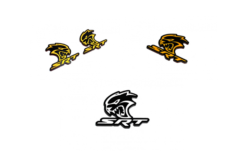 Dodge Emblem & Badges set with SRT Hellcat logo (Type 4) Dodge emblems decoinfabric