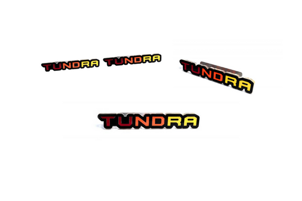 Toyota Emblem & Badges set with Tundra III logo (Tricolor)