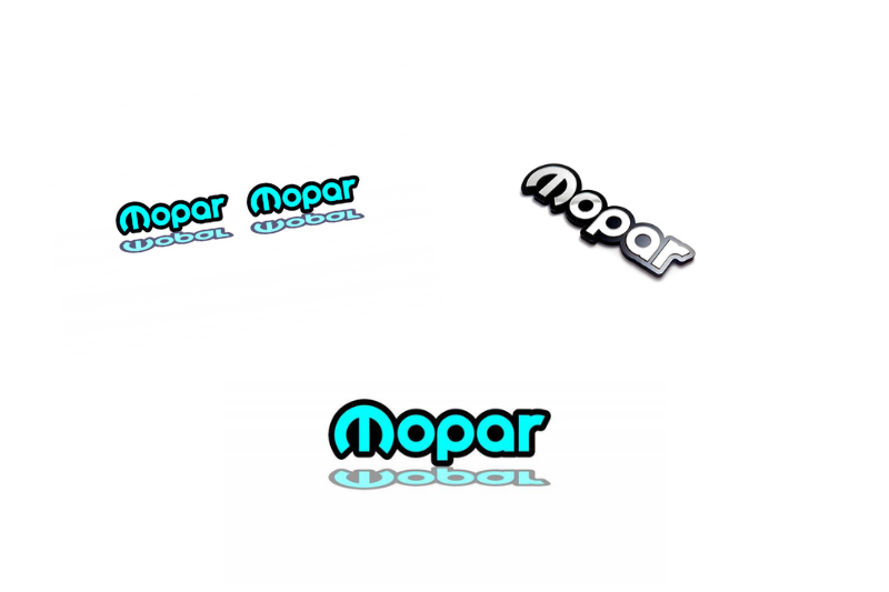 Chrysler Emblem & Badges set with Mopar logo (Type 2) Chrysler emblems decoinfabric