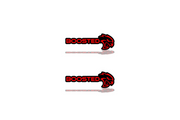 Dodge Emblem & Badge Set - Grille and Tailgate Boosted Hellcat logo Dodge emblems decoinfabric RED