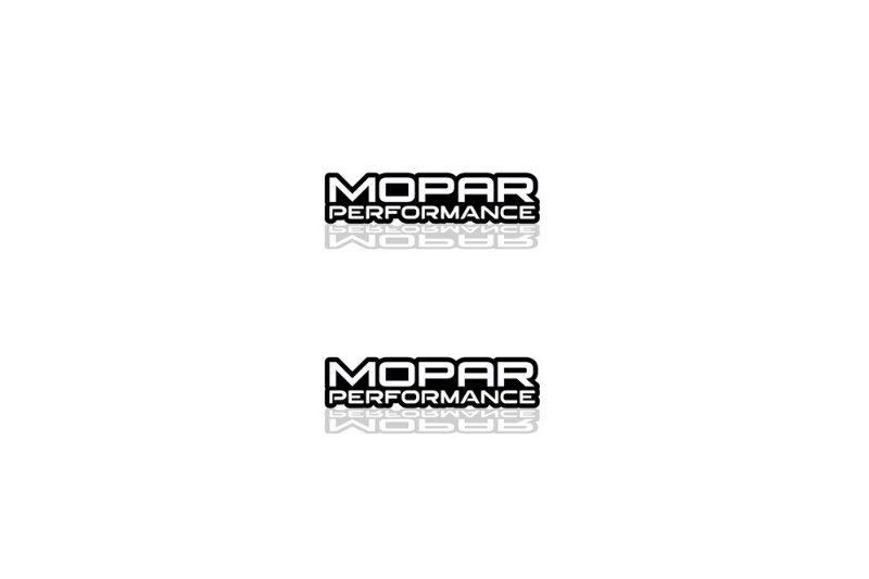 Dodge Emblem & Badge Set - Grille and Tailgate Mopar Performance logo Dodge emblems decoinfabric WHITE