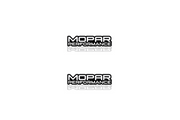 Dodge Emblem & Badge Set - Grille and Tailgate Mopar Performance logo Dodge emblems decoinfabric WHITE